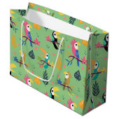 Toucans & parrotts groot cadeauzakje (Voorkant Gekanteld)