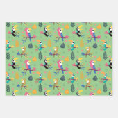 Toucans & parrotts inpakpapier vel (Voorkant)