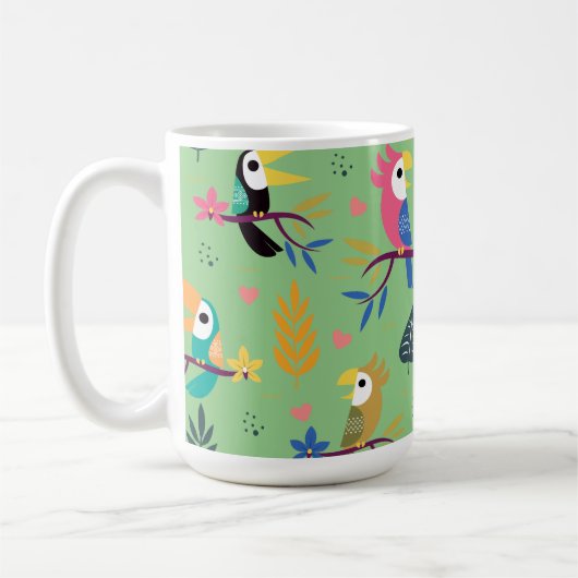 Toucans & parrotts koffiemok (Links)
