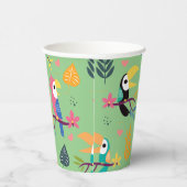 Toucans & parrotts papieren bekers (Rechts)
