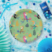 Toucans & parrotts papieren bordje (Feest)