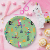 Toucans & parrotts papieren bordje (Feest)