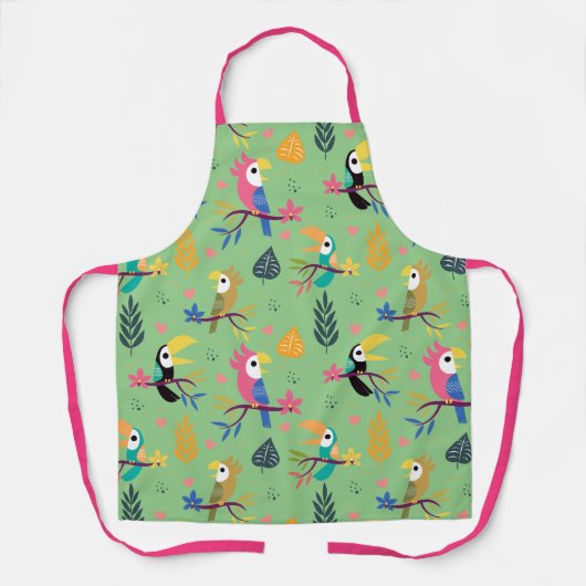 Toucans & parrotts schort (Voorkant)