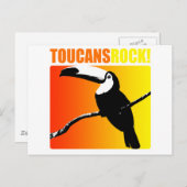 Toucans Rock! Briefkaart (Voorkant / Achterkant)