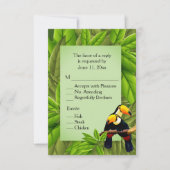 Toucans RSVP met entree selectie Kaart (Voorkant)