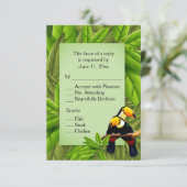 Toucans RSVP met entree selectie Kaart (Staand voorkant)