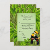 Toucans RSVP met entree selectie Kaart (Voorkant / Achterkant)
