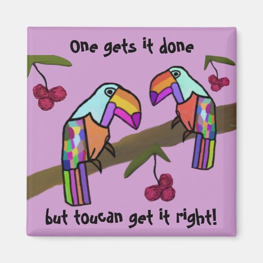 Toucans teamwork magneet (Voorkant)