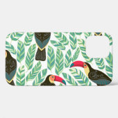 Toucans, tropische bladeren, decoratief patroon. Case-Mate iPhone case (Achterkant (horizontaal))