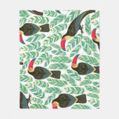 Toucans, tropische bladeren, decoratief patroon. fleece deken (Voorkant)