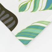 Toucans, tropische bladeren, decoratief patroon. fleece deken (Hoek)