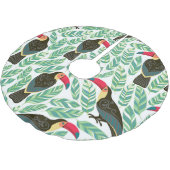 Toucans, tropische bladeren, decoratief patroon. kerstboom rok (Gekanteld)