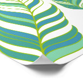 Toucans, tropische bladeren, decoratief patroon. poster (Hoek)