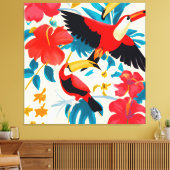 Toucans wel! canvas afdruk (Insitu (Woonkamer))