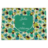 Toucans White Gift Bag Groot Cadeauzakje (Voorkant)