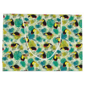 Toucans White Gift Bag Groot Cadeauzakje (Achterkant)