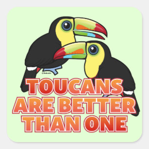 Toucans zijn beter dan één vierkante sticker