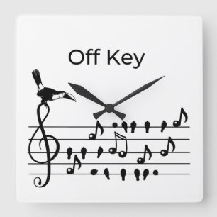 Toucanvogelmuziek Puns Leuke Muzikant Geschenk Vierkante Klok