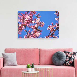 Touch Blue Japans Cherry Blossom Canvas Afdruk