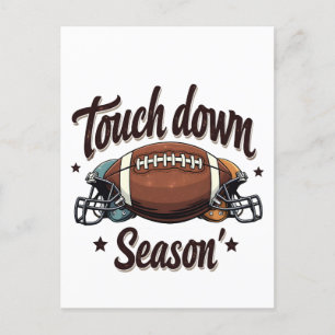 Touch Down Season Fantasy Football Rugby Gift Briefkaart