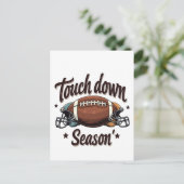 Touch Down Season Fantasy Football Rugby Gift Briefkaart (Staand voorkant)