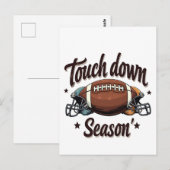 Touch Down Season Fantasy Football Rugby Gift Briefkaart (Voorkant / Achterkant)
