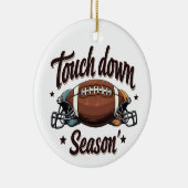 Touch Down Seizoen Fantasy Football Rugby Cadeau  Keramisch Ornament (Rechts)