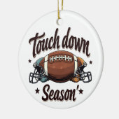 Touch Down Seizoen Fantasy Football Rugby Cadeau  Keramisch Ornament (Links)