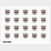 Touch Down Seizoen Fantasy Football Rugby Cadeau  Vierkante Sticker (Vel)