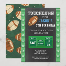 Touch Down Superbowl Boy Football Verjaardag