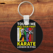 Touch En Karate Les Is Taekwondo Karate Sleutelhanger (Voorkant)