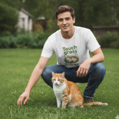 Touch Gras Energie Kat grappige meme T-shirt