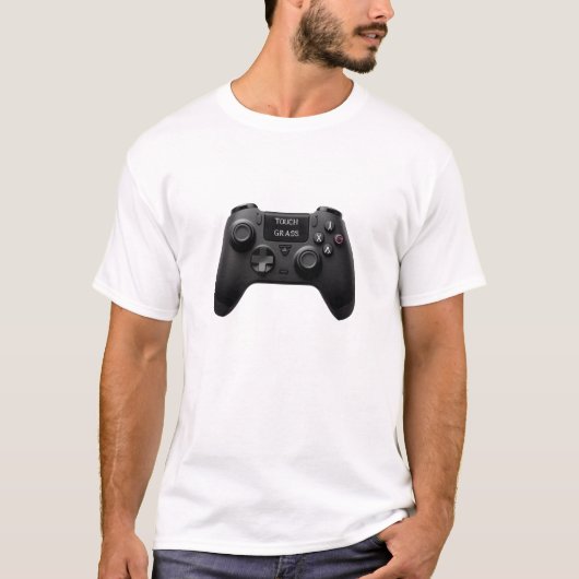 Touch Grass Gaming Controller | Gamer Reminder T-s T-shirt (Voorkant)