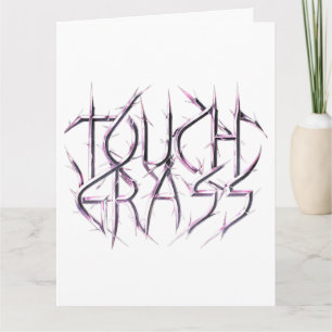 Touch Grass Metal Doornen Y2K Cyber Grunge. Kaart