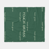 Touch Grass Minimalistisch Sagegroen Vloerkleed - Fleece Deken (Voorkant (Horizontaal))