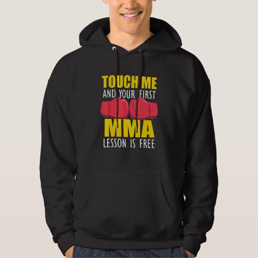 Touch Me Kickboxing Gloves Men MMA Hoodie (Voorkant)