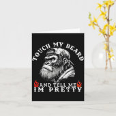Touch My Beard And Tell Me I'm Pretty Funny Monkey Kaart (Gele Bloem)