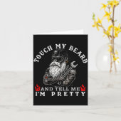 Touch My Beard And Tell Me I'm Pretty Monkey Funny Kaart (Gele Bloem)