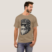 Touch My Beard andell Me Im Pretty Funny Monkey Sa T-shirt (Voorkant volledig)