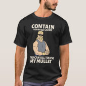 Touch My Mullet Business In The Front Party In The T-shirt (Voorkant)