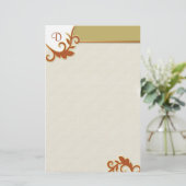 Touch of Class - Initiaal aanpassen Briefpapier (Staand voorkant)