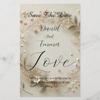 Touch of Elegance Zwart & pastel Uitnodiging voor 