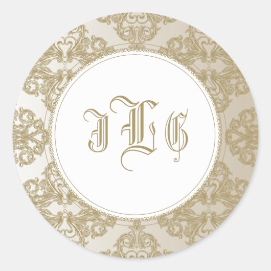 Touch of Gold Ronde Sticker (Voorkant)