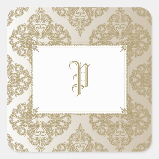 Touch of Gold Vierkante Sticker (Voorkant)