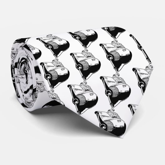 Touch of Nostalgia - Retro Rocketship Stropdas (Opgerold)