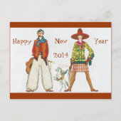 Touch of Old West New Year Feestdagenkaart (Voorkant)