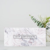 Touch of Roos White & Grey Marble Gift Certificate (Staand voorkant)