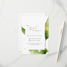 Touch of Spring Foliage RSVP Card
