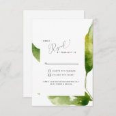 Touch of Spring Foliage RSVP Card (Voorkant / Achterkant)