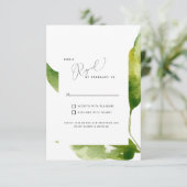 Touch of Spring Foliage RSVP Card Kaartje (Staand voorkant)
